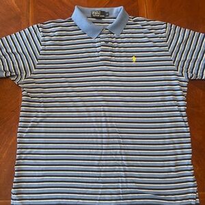 Polo Ralph Lauren Blue Striped Navy Polo Shirt – Men’s XLarge